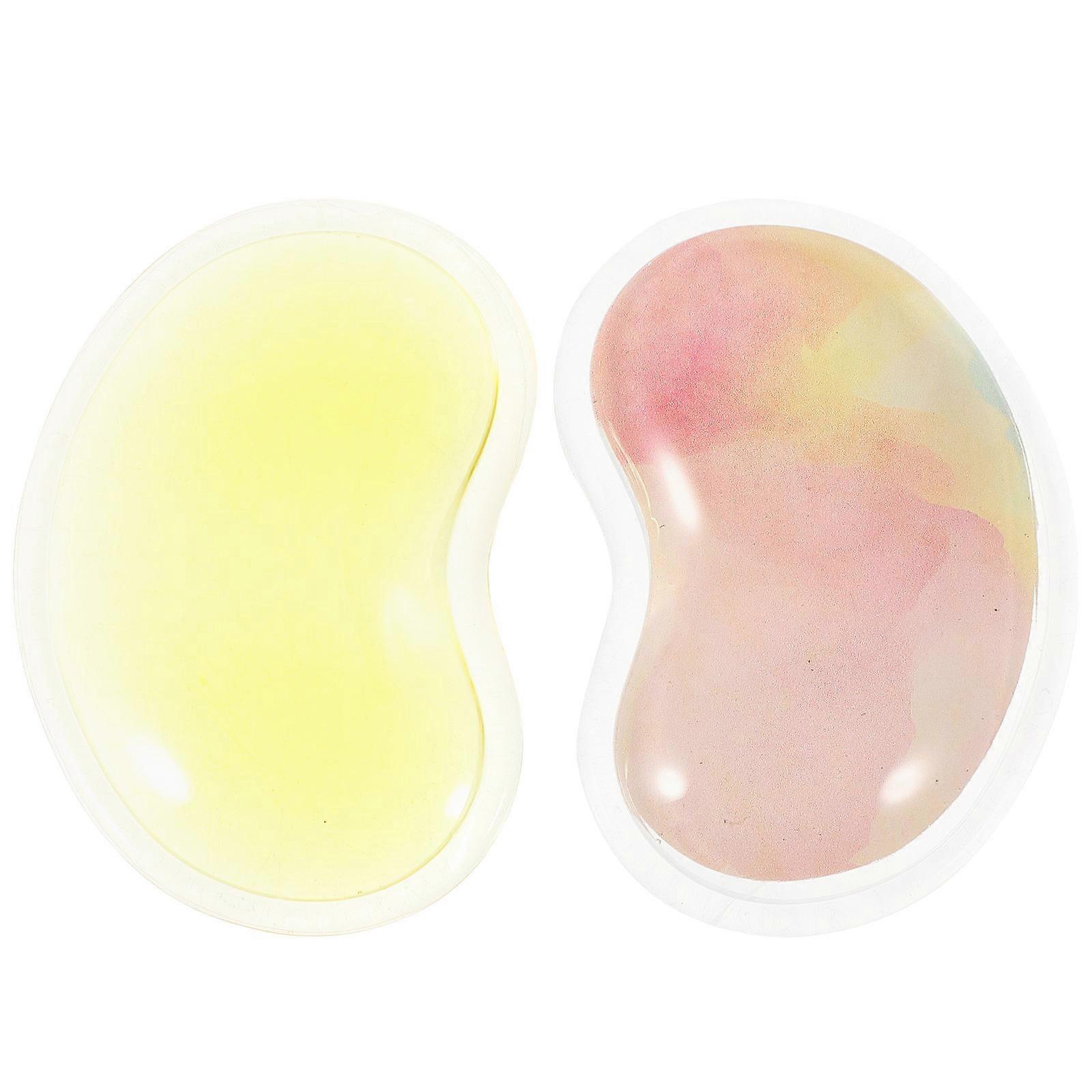 Mouse Wrist Rest Silicone Wrist Pad Heart Shape Comfortable Water Washable 11X8X2CM 2Pcs