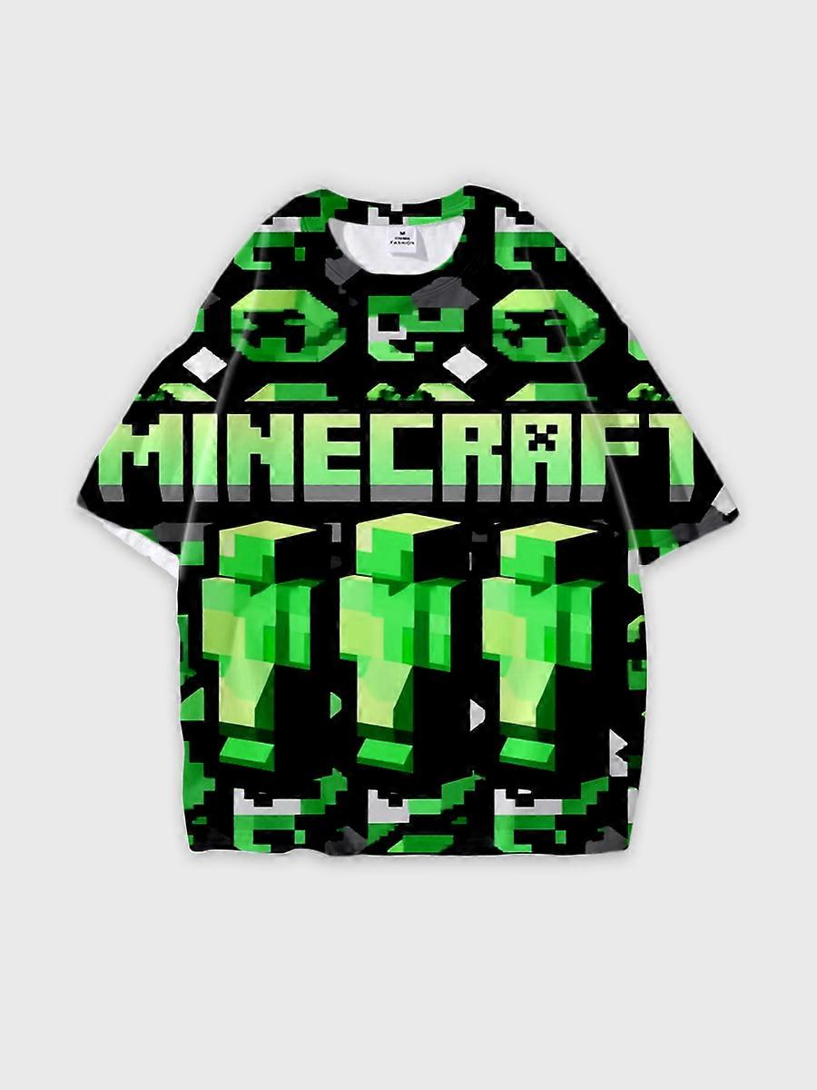 T-shirt round neck Cartoon Role Pattern loose short sleeve E3314