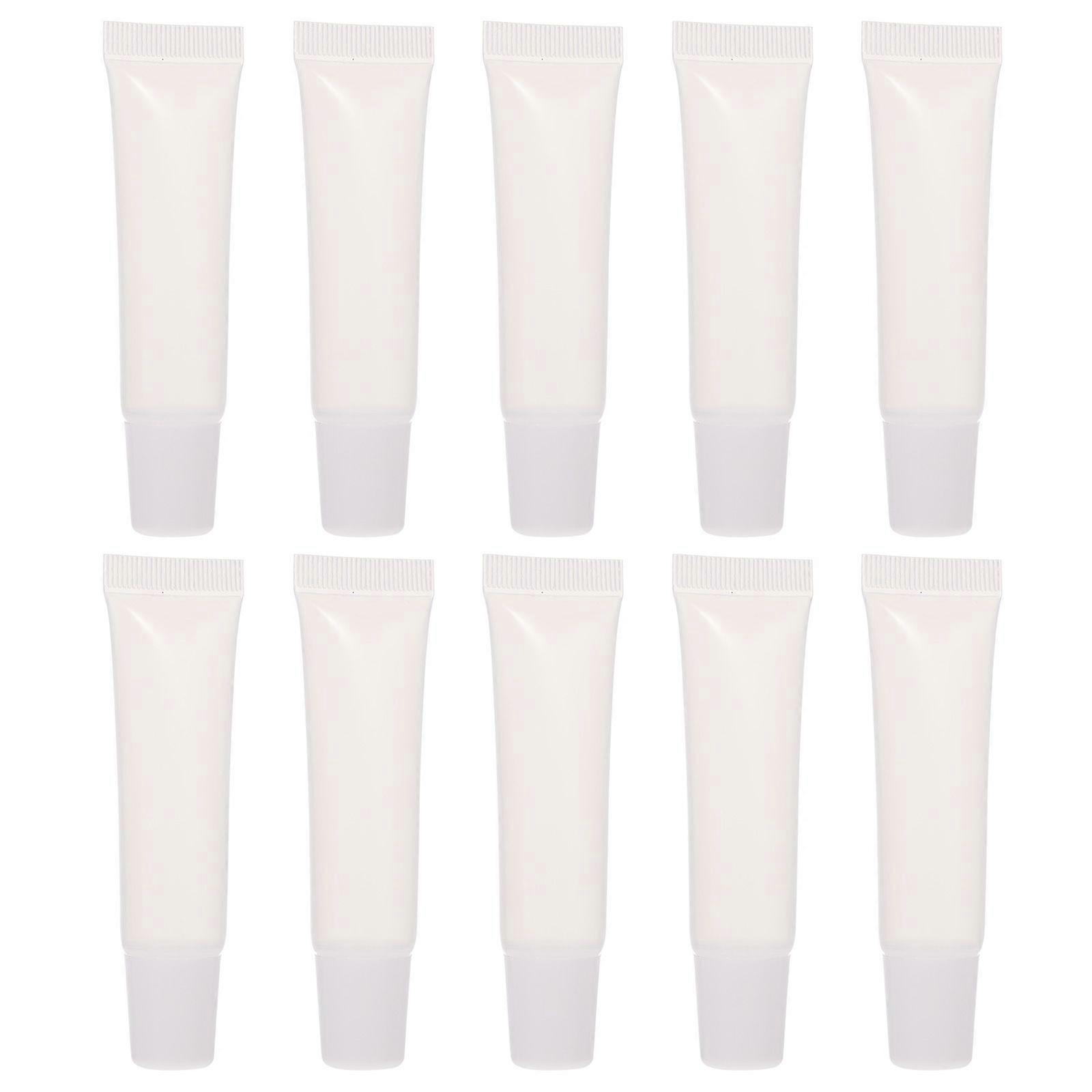 10pcs Portable Empty Lip Gloss Storage Tubes Refillable Lip Glazes Bottles