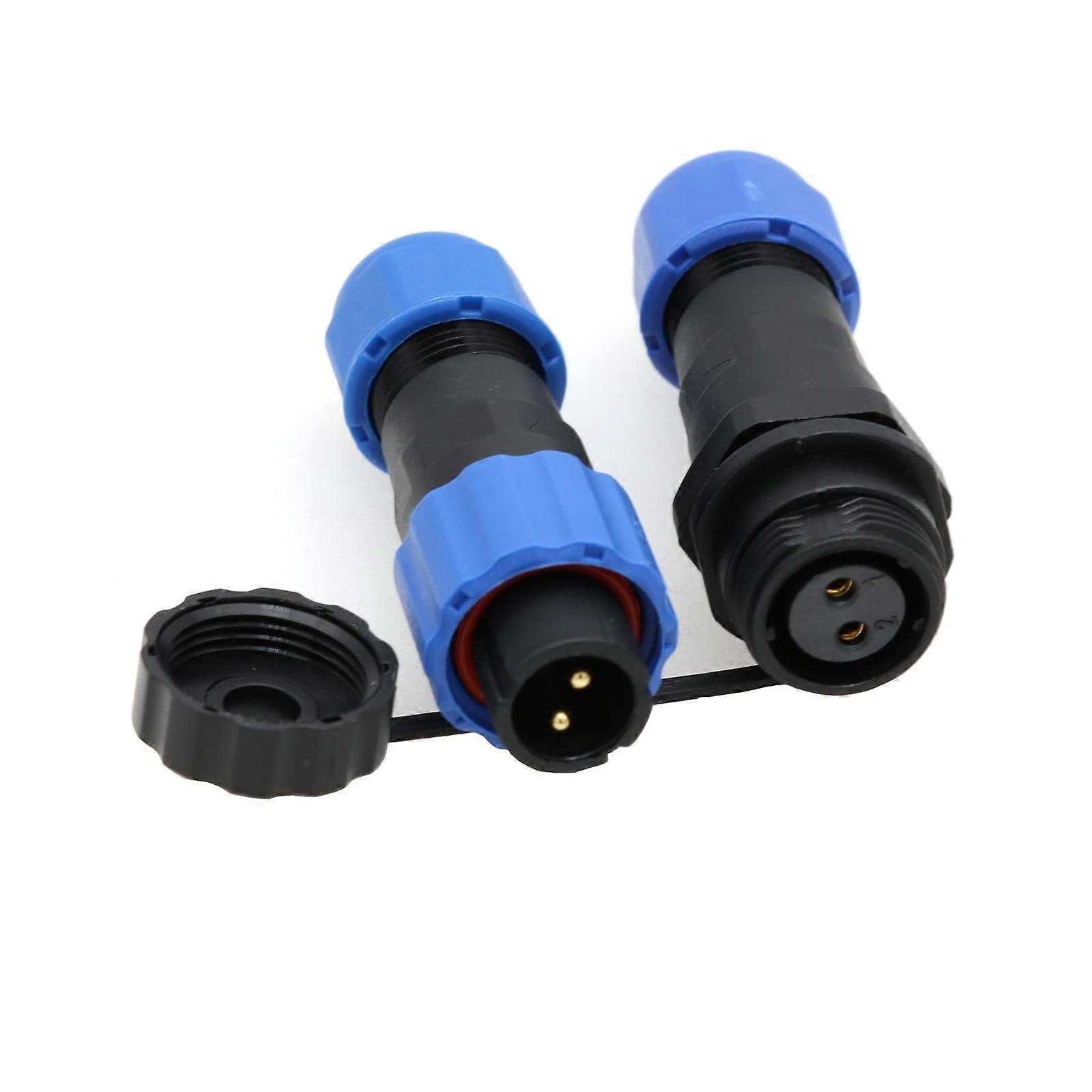 SD13 2 Pin Waterproof Cable Connector Electrical Cable Socket 10A 2 Pin Electrical Round Connector for Panel Mount 2 Pin SD13 Docking.