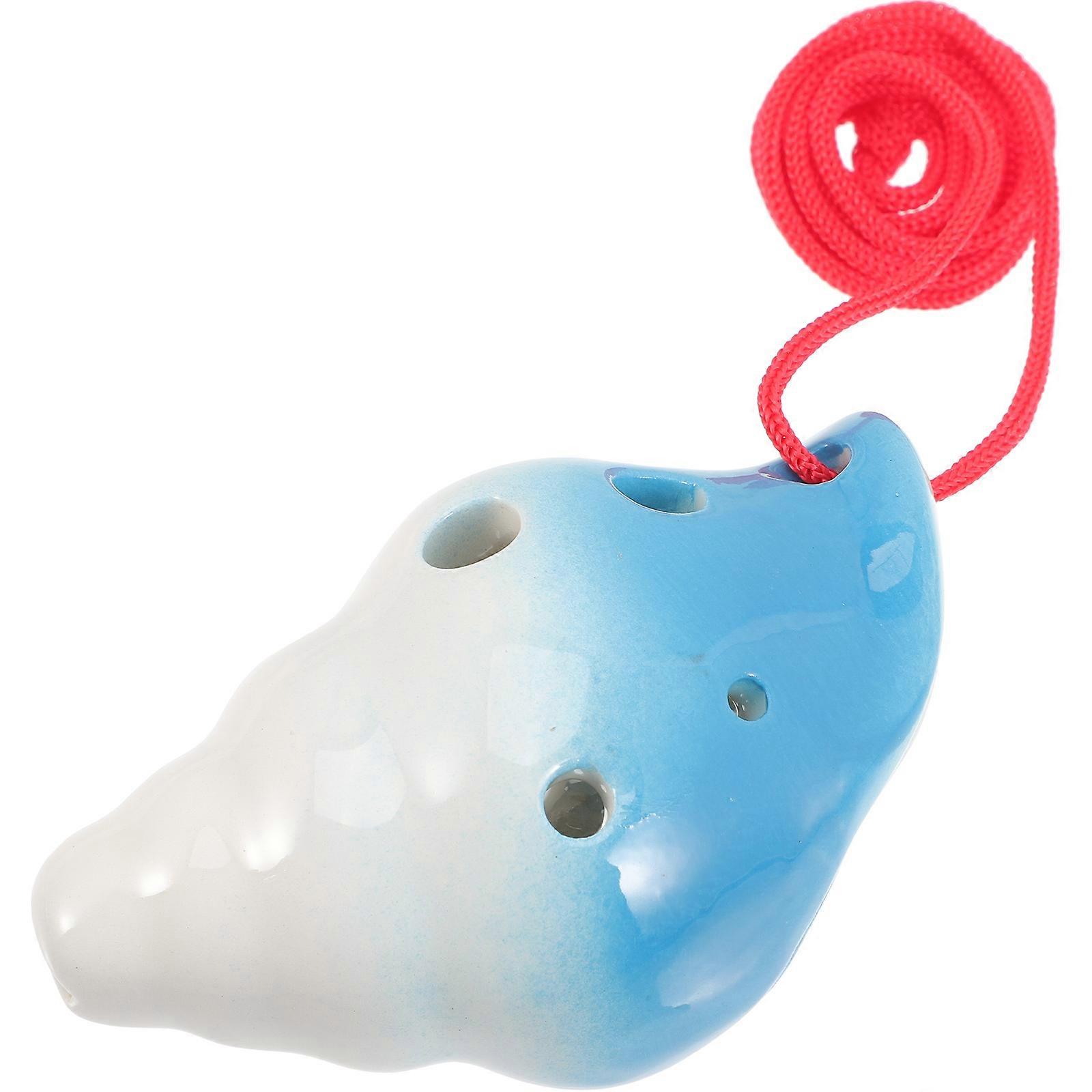 Classical Ocarina Beginner Instrument Children Practice Ocarina Conch Shape 6 Hole Ocarina Multi Color 9x6cm Easy To Play 1Pack
