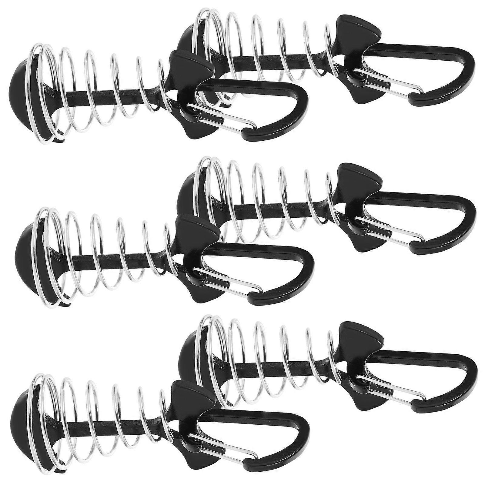 Alloy Umbrella Rope Buckle Fish Bone Shape Tent Stake Buckle Wooden Boards 9.5X3.6cm Protect from Strong Wind 6 Sets