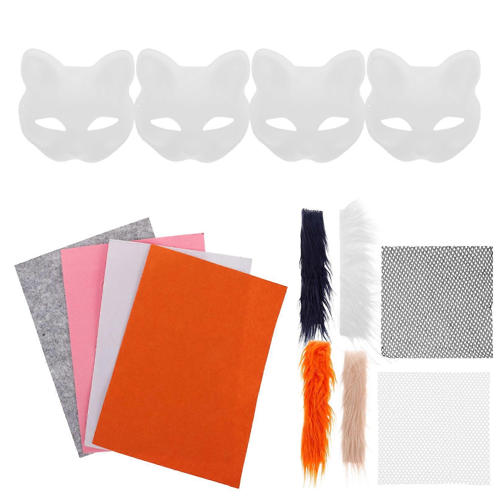 Blank Unpainted Masks Set for DIY Painting, Crafting & Cosplay Versatile Art Project for Halloween Parties & Creative Decor