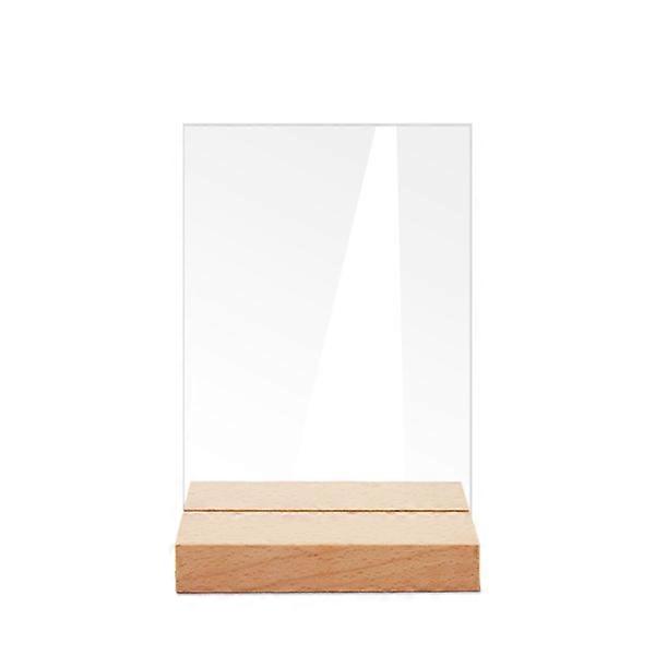 Rectangular acrylic table sign with stand - small, wedding table n