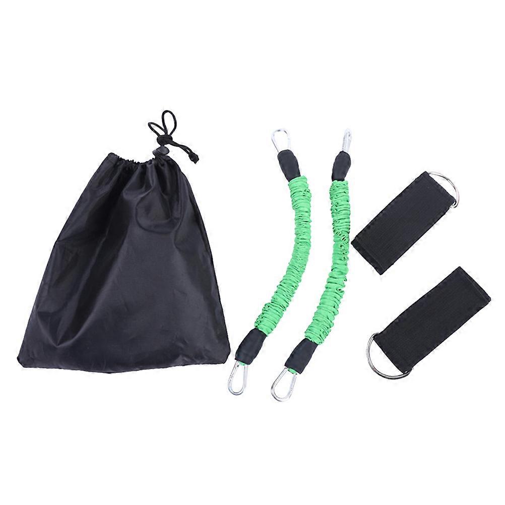 Green Ankle Resistance Bands for Leg Workouts with Adjustable Straps and Heavy Duty Clips Fitness Use PP Material