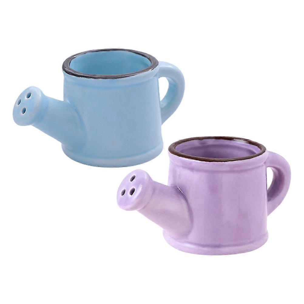 Blue Ceramics Watering Can for Watering Plants Suitable for Succulent and Flowers with Comfortable Grip