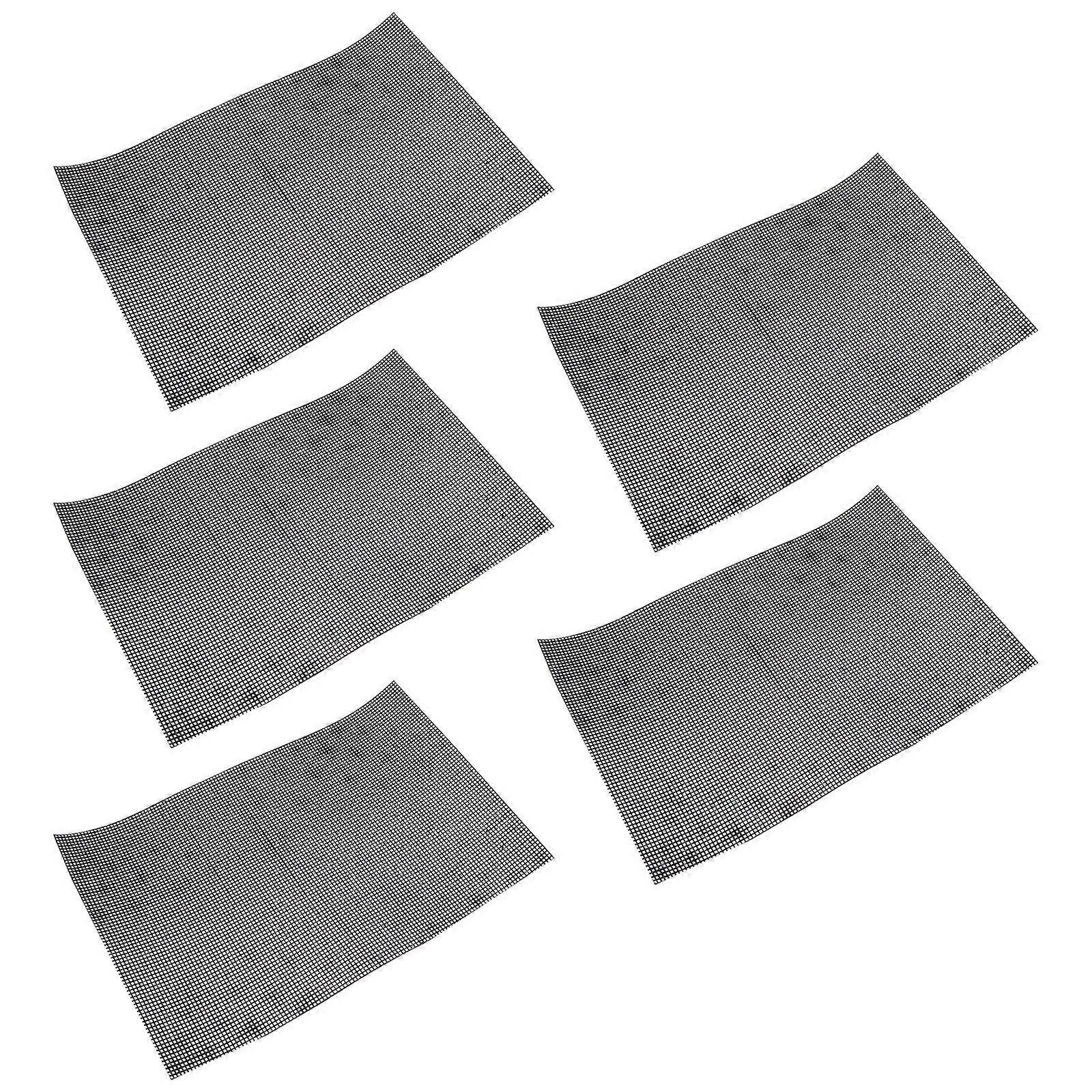 Plastic Mesh Sheet for DIY Projects Black Color Sturdy and Durable with Smooth Edges 5pcs