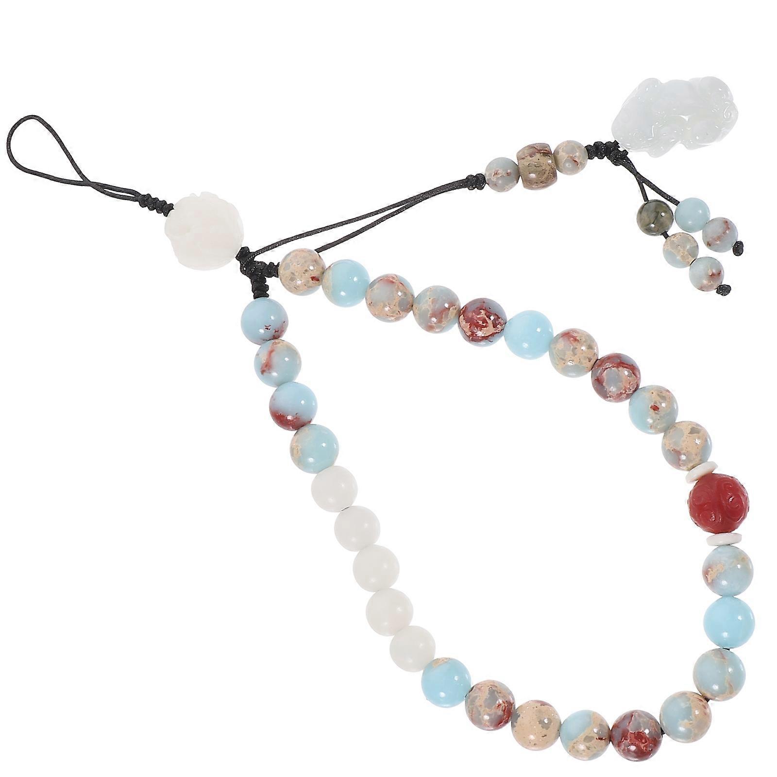 Red Stone Cellphone Strap with Charm Lightweight and Easy to Attach Perfect for Phone Gifts 1PC