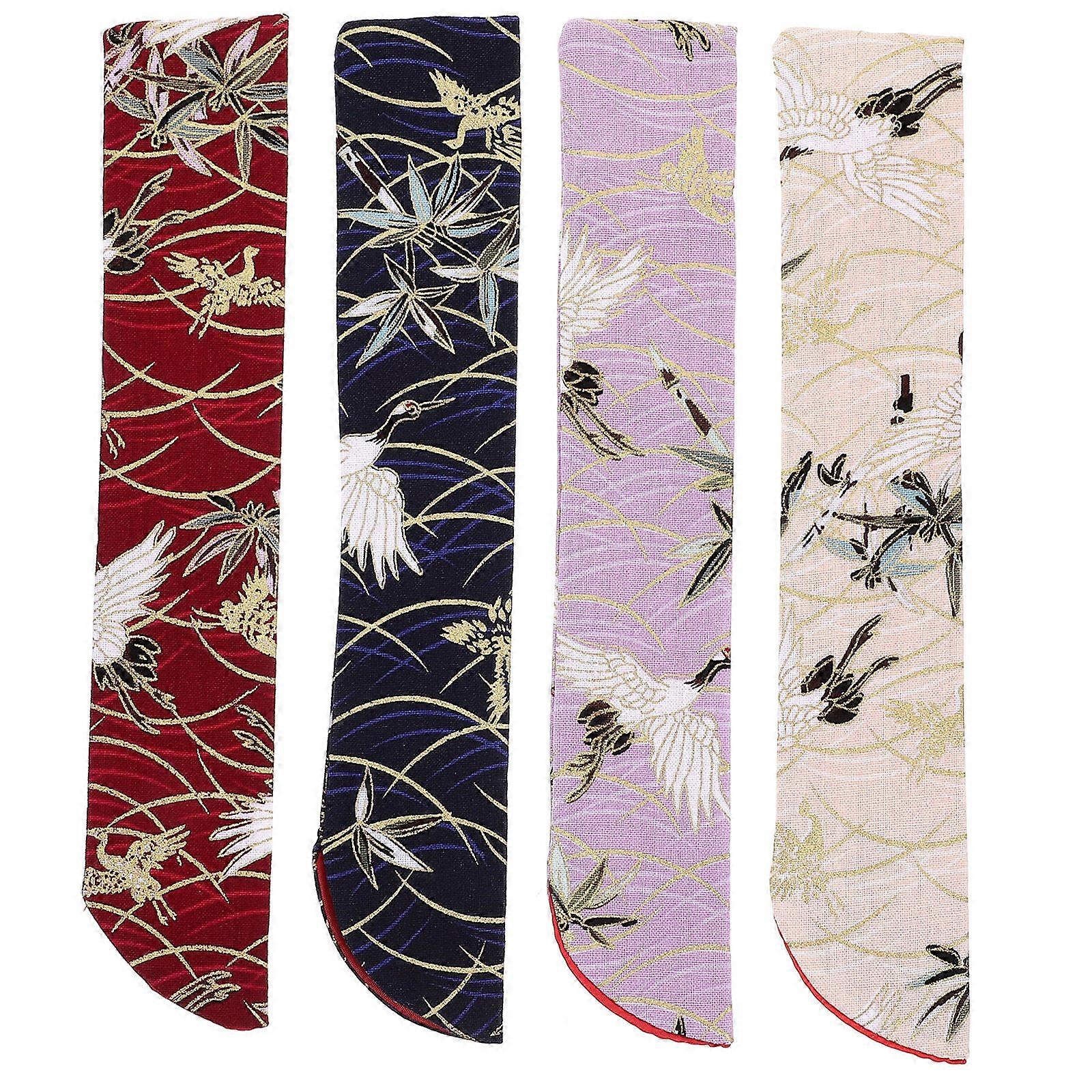 Vintage Folding Fan Storage Bag   Elegant Retro Hand Fan Pouch with Delicate Patterns, Multi Function Sleeve for Home and Travel Use