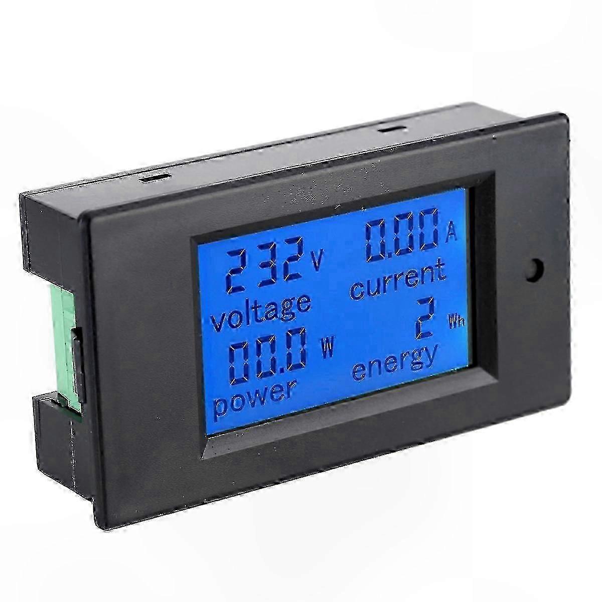 Digital LED Power Monitor with AC Voltmeter and Current Display for Voltage and Power Measurement