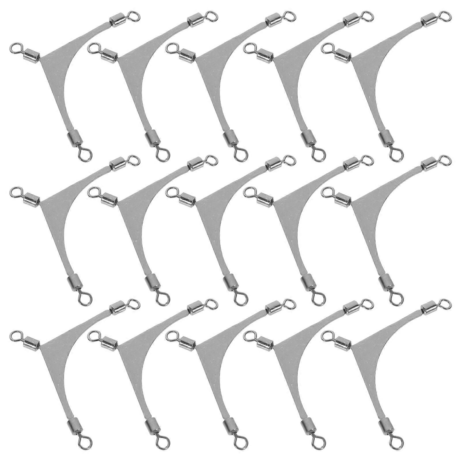 15pcs Stainless Steel Fishing Swivels for Line Connection, Rotation & Hook Attachment Durable Sea Fishing Accessories for Anglers