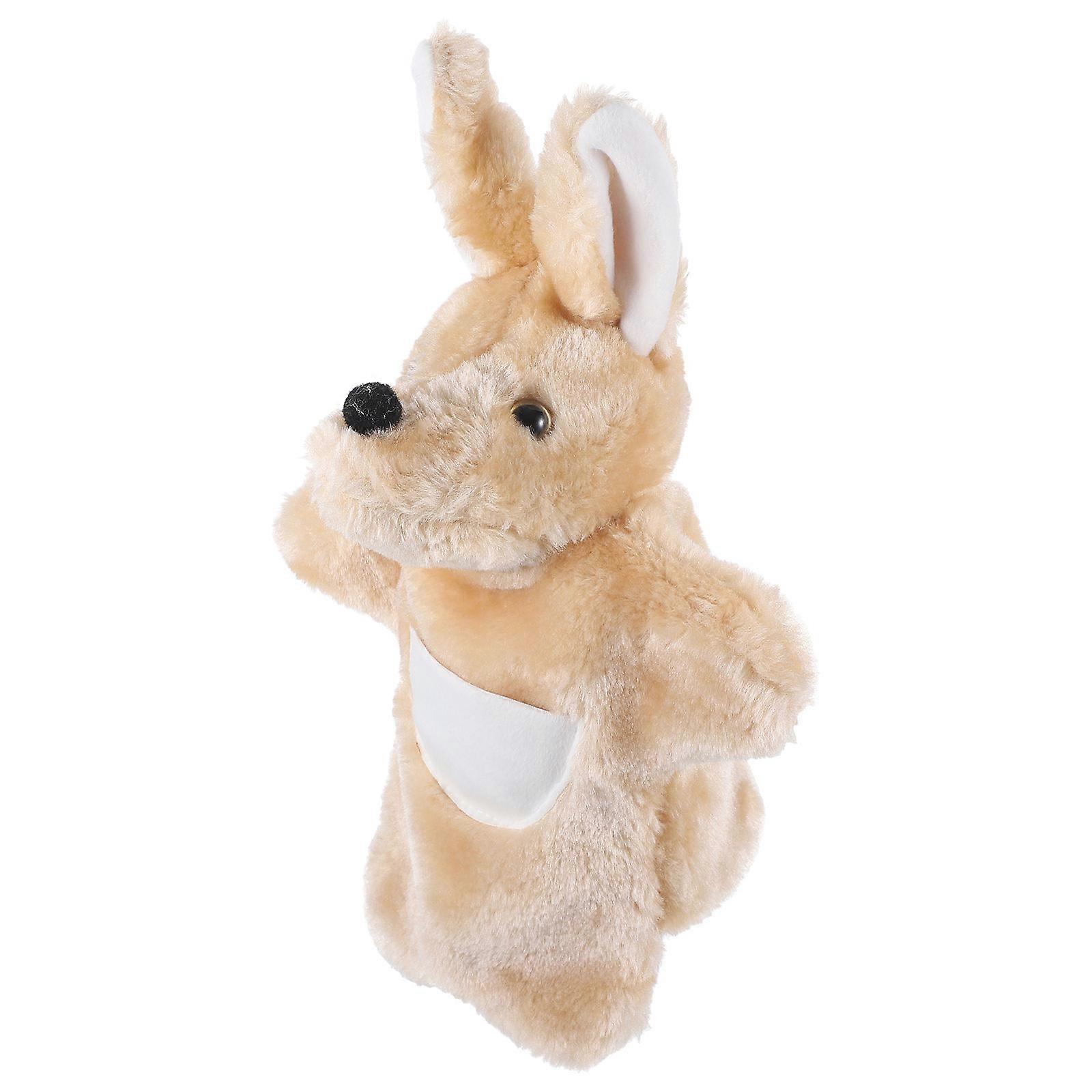 Light Brown Plush Hand Puppet for Kids Interactive Storytelling and RolePlay Size for Children and Adults