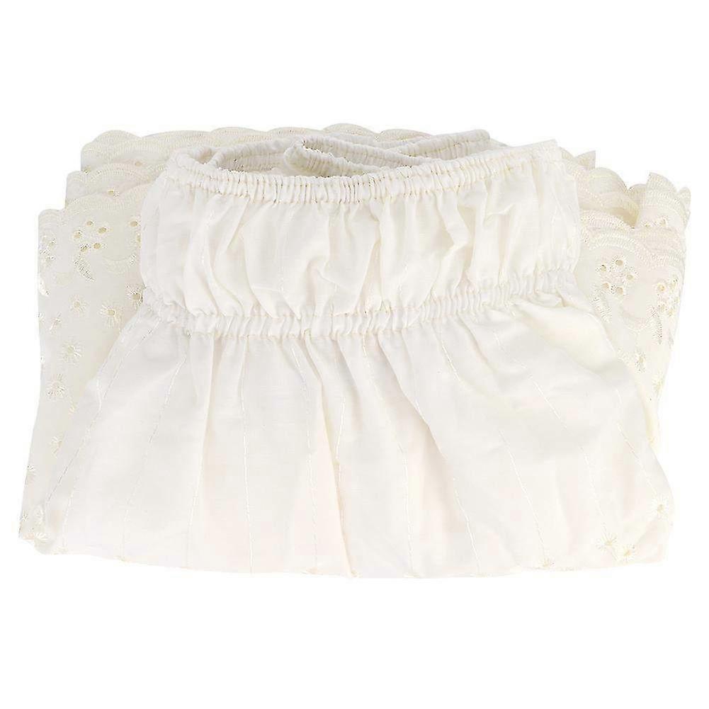 Embroidery Style Elastic Ruffle Wrap Bed Skirt - Elegant Dust Ruffle for Bed Frame & Home Decor ���ڧݧ�