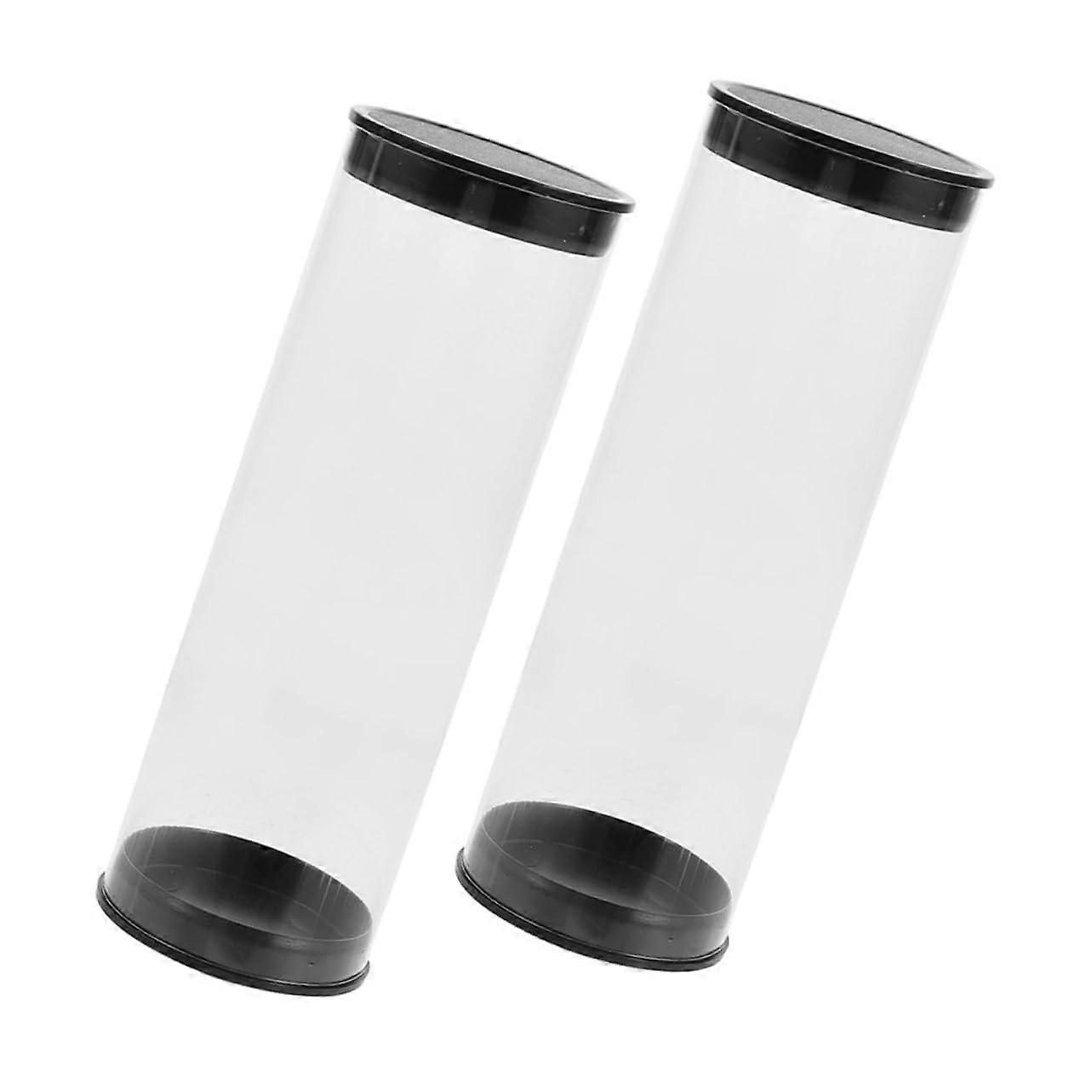 Transparent Golf Ball Tubes - 2 Pack Scratch-Resistant PC Storage Containers for Safe Golf Ball Presentation