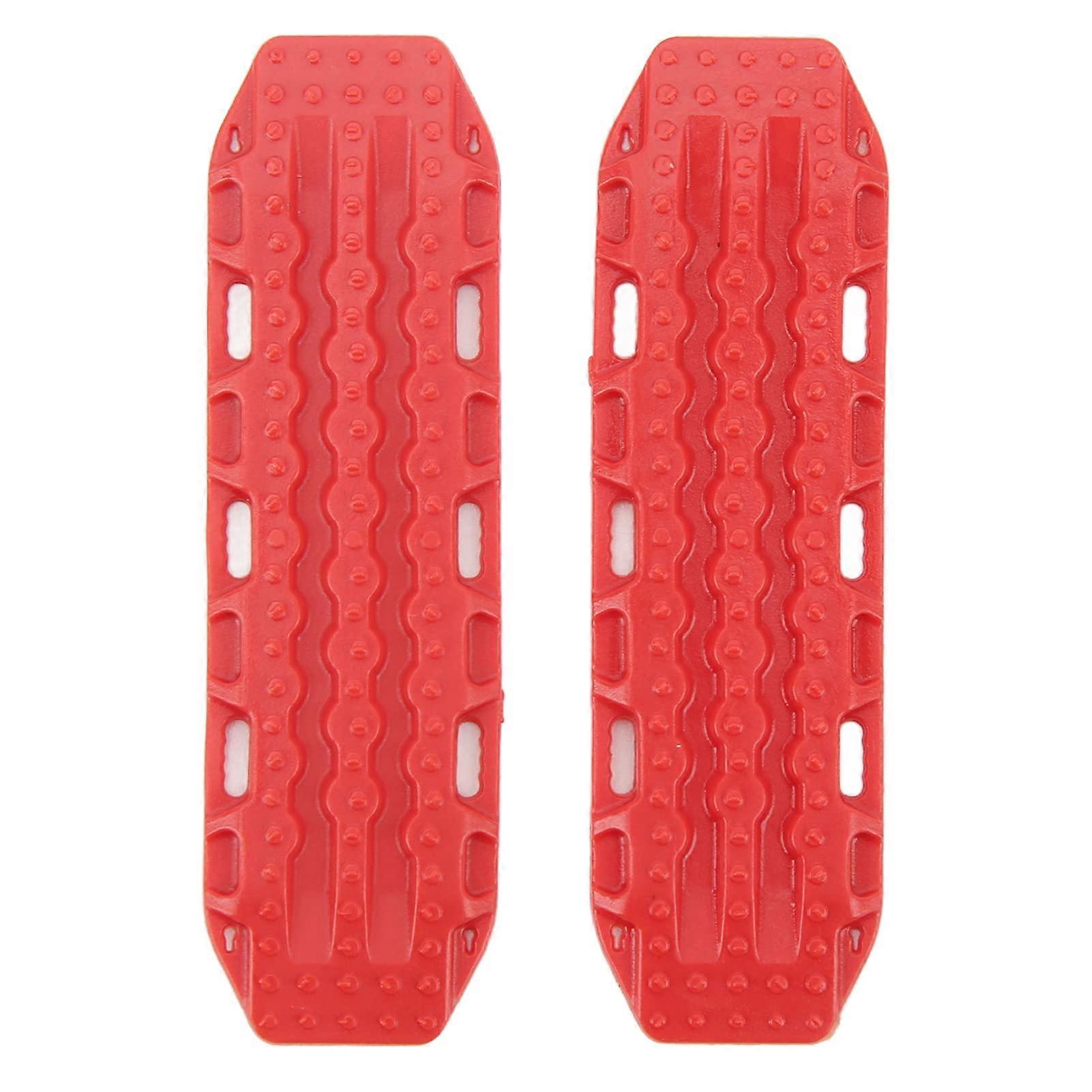 RC Crawler Decorative Board Plastic Sand Simulation Ladder RC Recovery Board for RC Car in Scale 1/18 1/24 (Red)