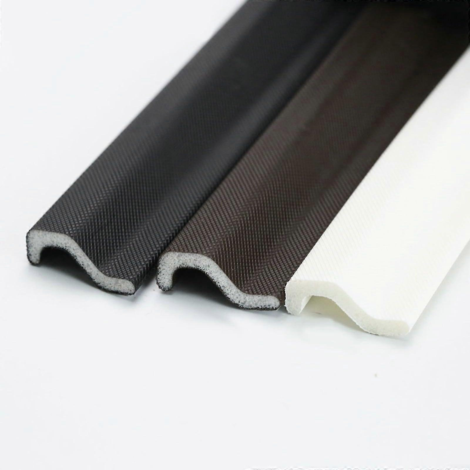 Adhesive Soundproof Foam Sealing Strip S Shape for Noise Reduction and Air Leakage Prevention, 5m, White Self-Adhesive Seal