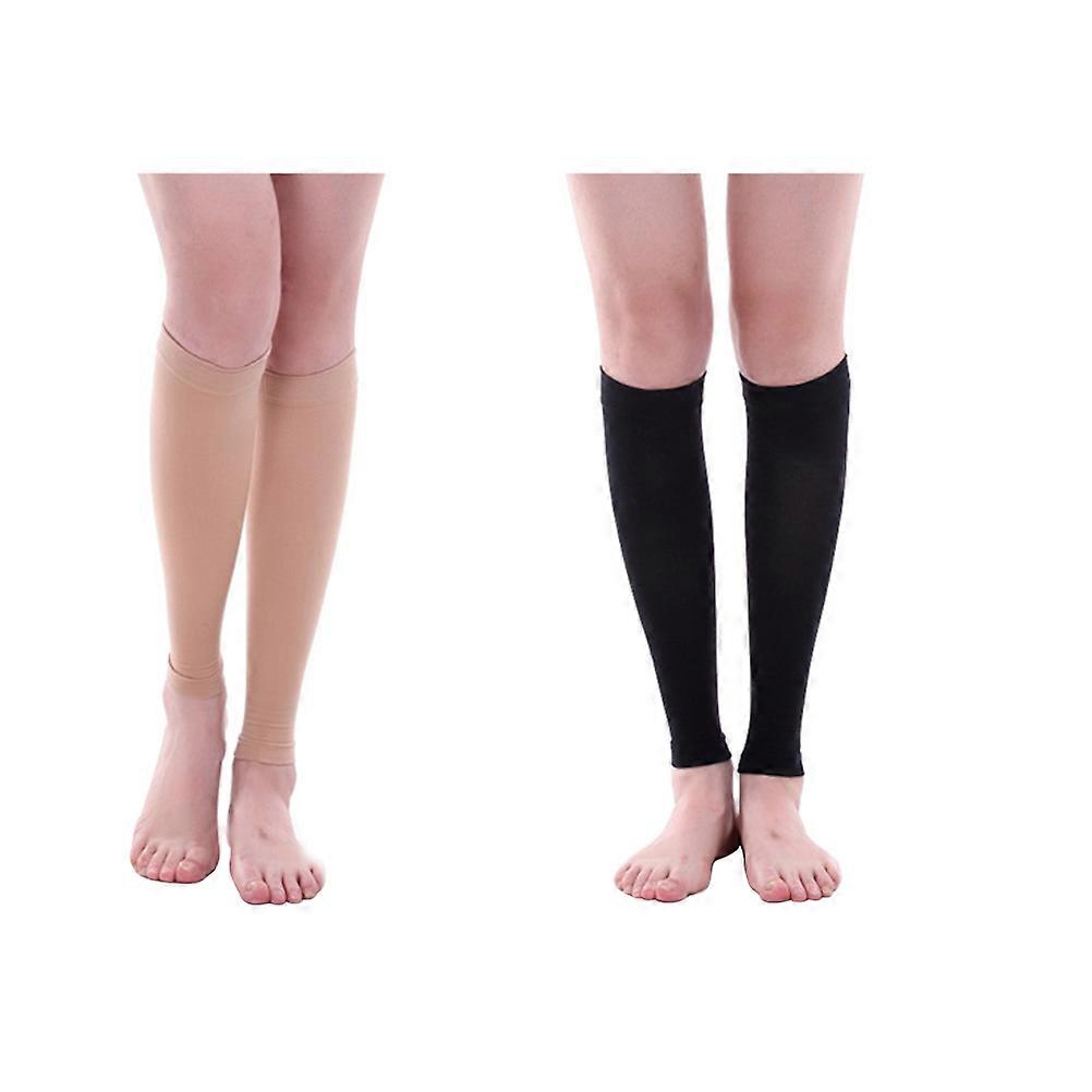 Slimming Shaper Compression Sleeve for Women with 1Pair Elastic Black Socks