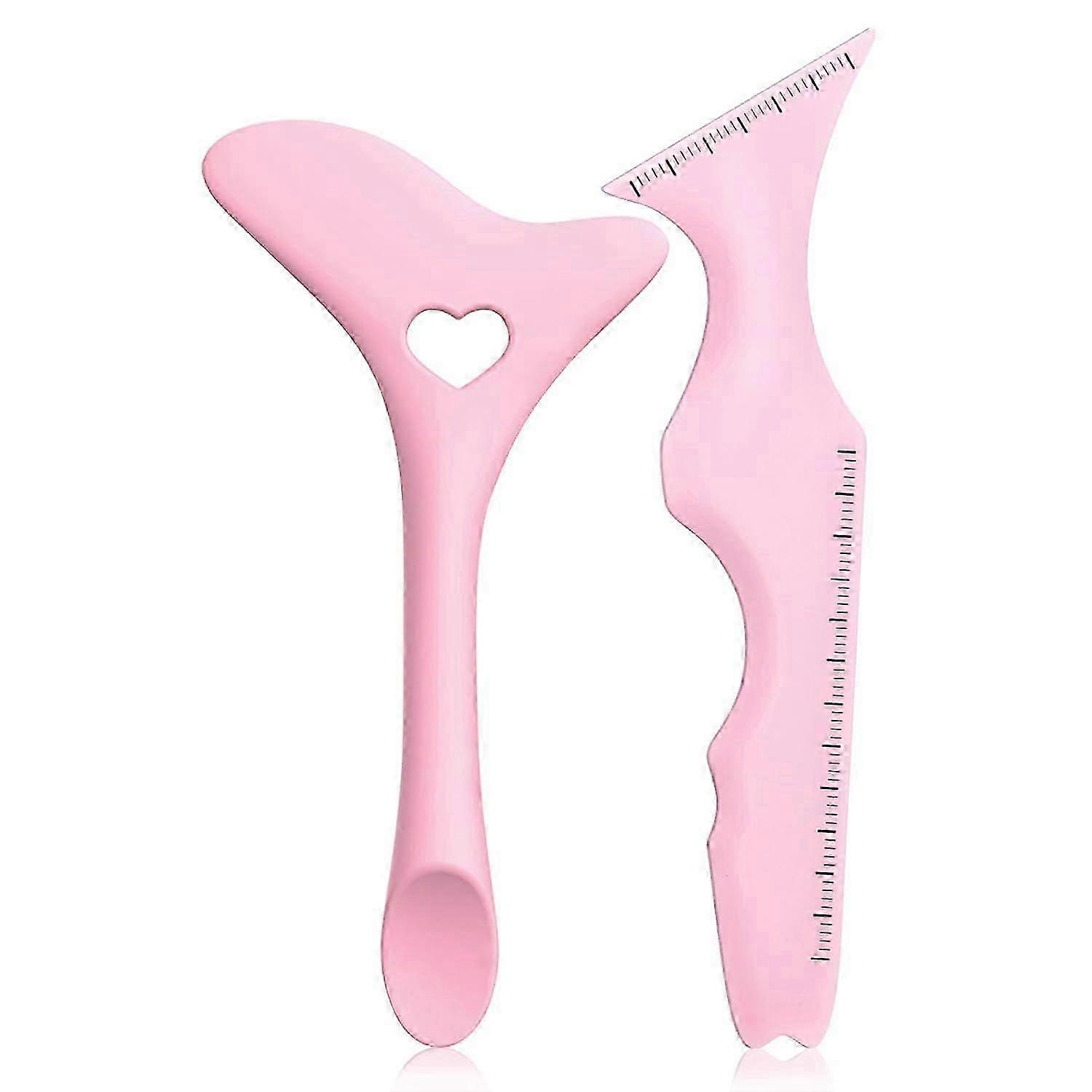 2025LatestModel2Pcs Eyeliner Stencils 5 in 1 Silicone Winged Tip Eyeliner Eyebrow Eyelash