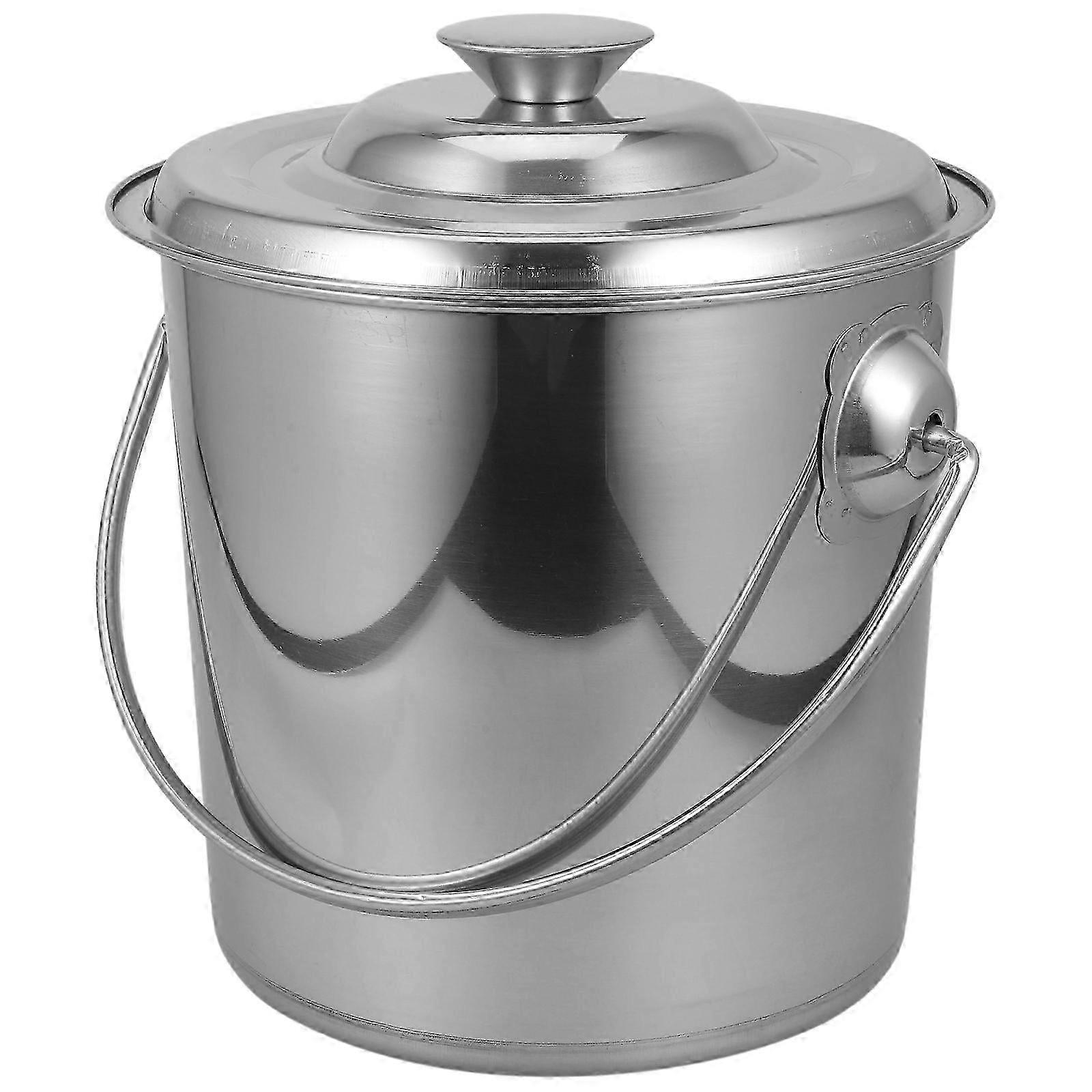 Stainless Steel Rice Storage Bucket Multipurpose Water Pail Storage Bucket With Lid