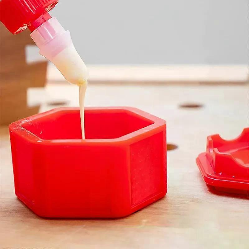 Complete Silicone Wood Glue Tool Kit Silicone Brushes with Applicator Squeegee Glue Tray Wood Glue Kit Q81C