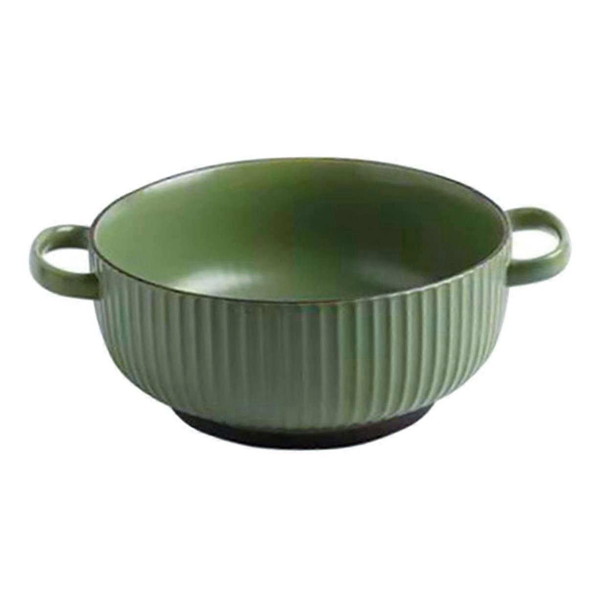 Handmade Storage Bowl with Handle for Soup, Pasta, Ramen, and Salad