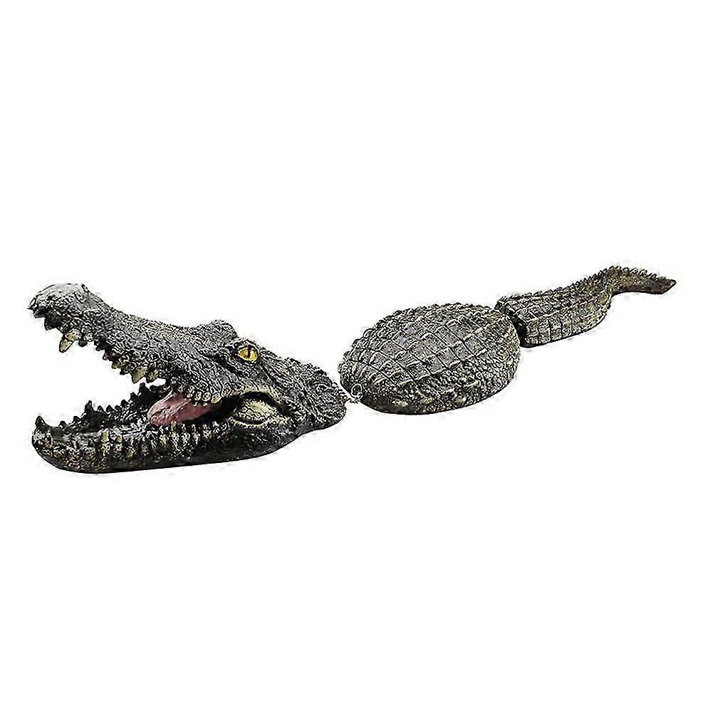 Water mouth open simulation conjoined crocodile (A) $ crocodile head garden pond floating animal ornaments outdoor pool simulation decoration