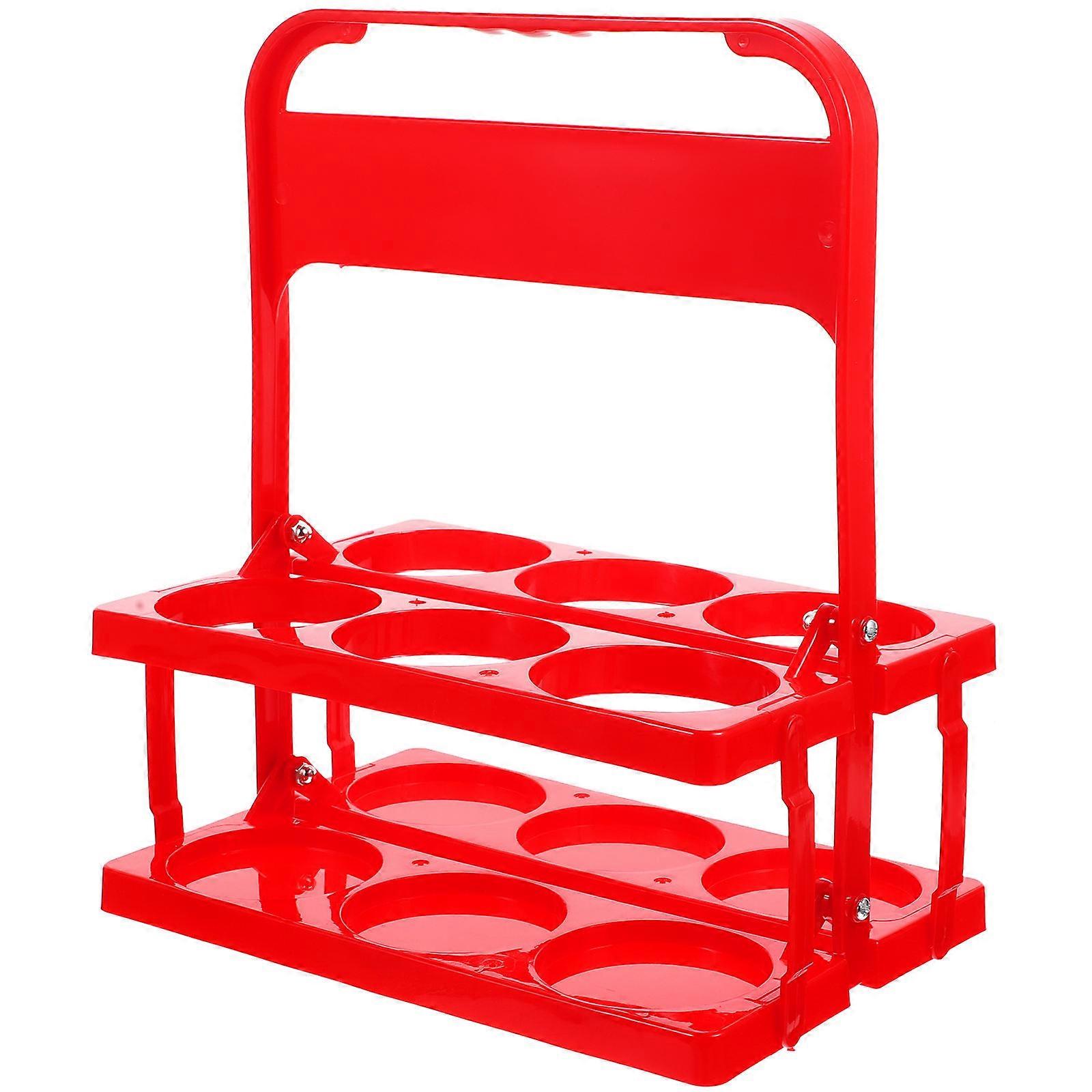 منظم حامل حمل البيرة للبالغين في المنزل KTV النوادي الليلية 33x27.3x18cm أحمر سهل الوصول مقبض غير قابل للانزلاق 1 قطعة