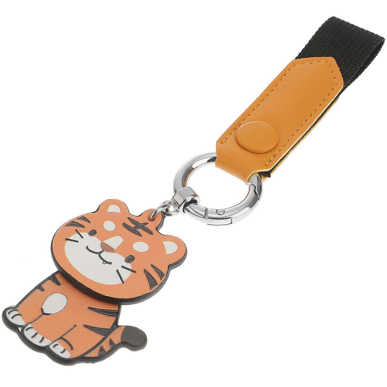 Cute Tiger Keychain Pendant Specifically Designed For Keychains And Backpacks In Light Brown Color With Decorative Function 1Set
