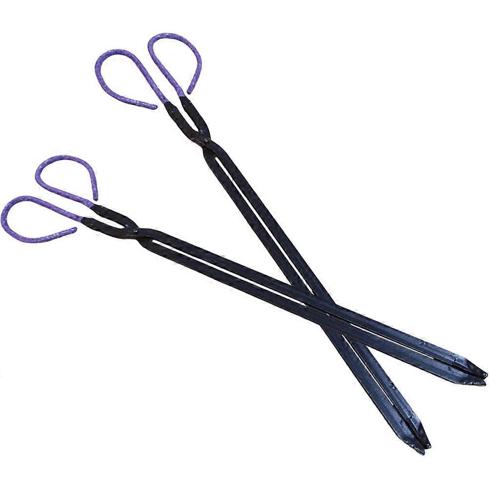 Fireplace Tongs 2Set Versatile Indoor Fireplace Tools 45X10.5Cm Durable Design For Charcoal Handling