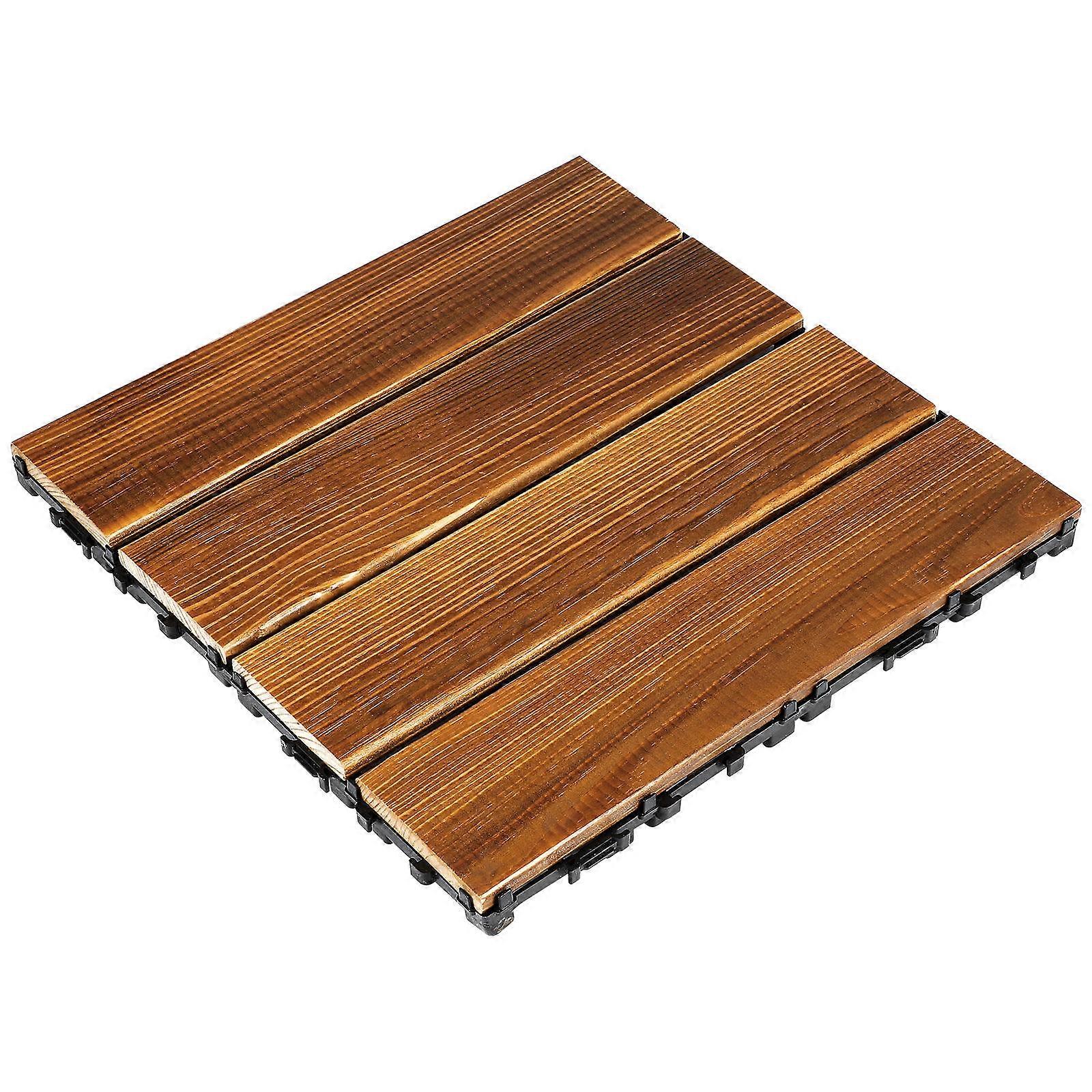 Interlocking Wooden Patio Tiles Durable Outdoor Deck Flooring Easy Installation Weather Resistant Aesthetic Appeal for Balcony Garden