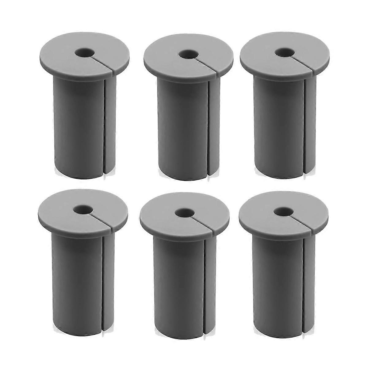 6PCS Wall Grommets for Cable, Compatible for Mount for Streaming Organizing Protecting Cords Grey