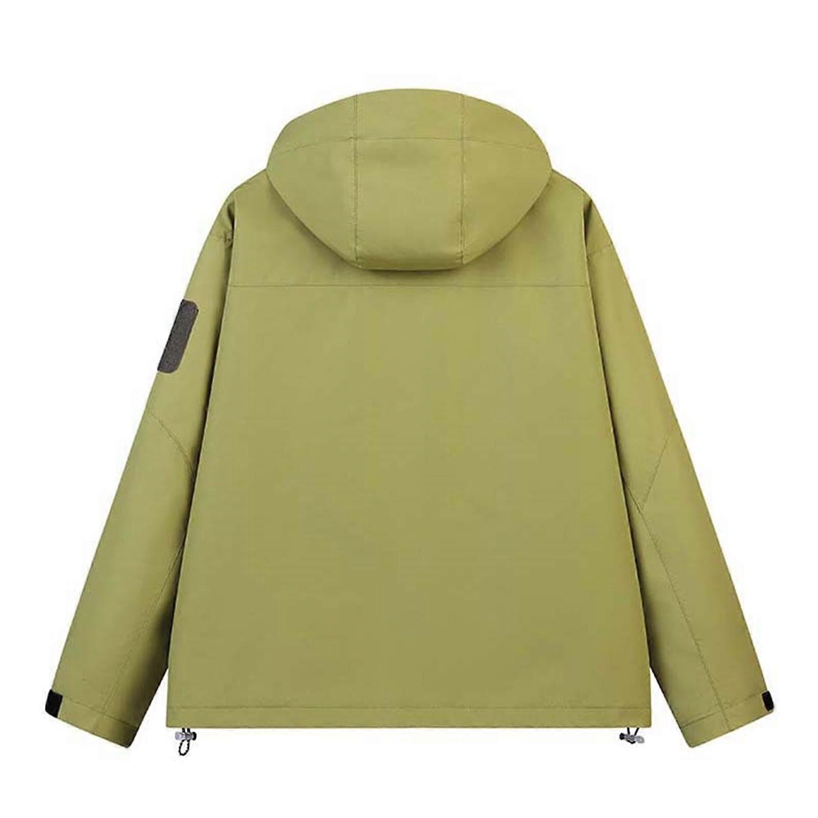 Wind Jacket Men's Lightweight Rain Jacket Breathable Business Pullover A2light Green XXL