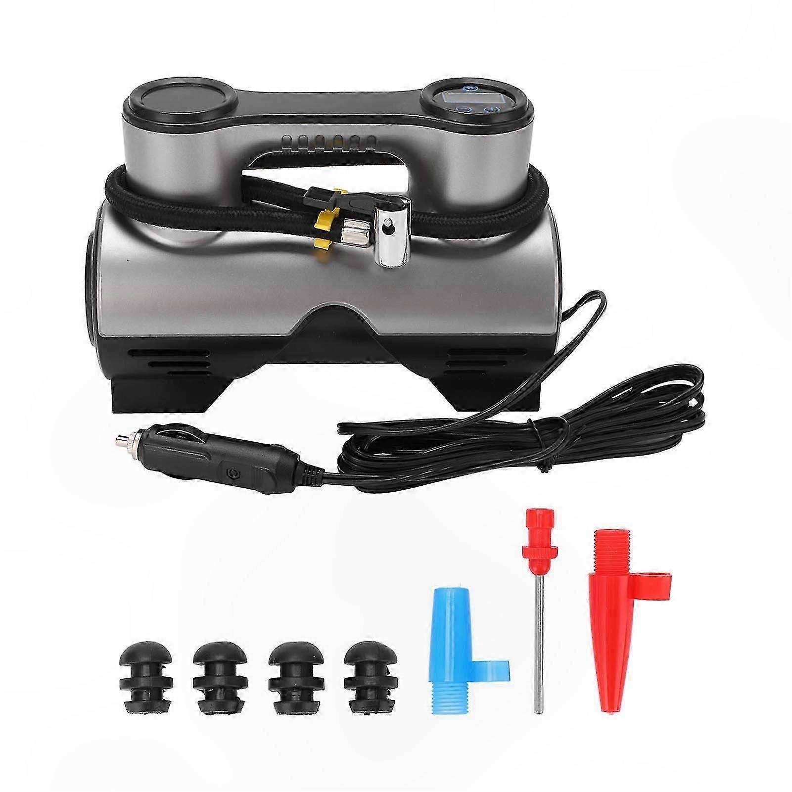 Digital Tire Inflator 12V Portable Air Compressor with Bright LED Light for Cars SUVs and Bikes