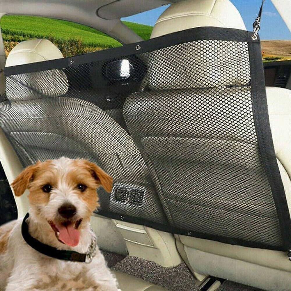 Pet Car Safety Net for Dogs, Heavy-Duty Mesh, Adjustable Size, Reduces Driver Distraction, Easy to Install
