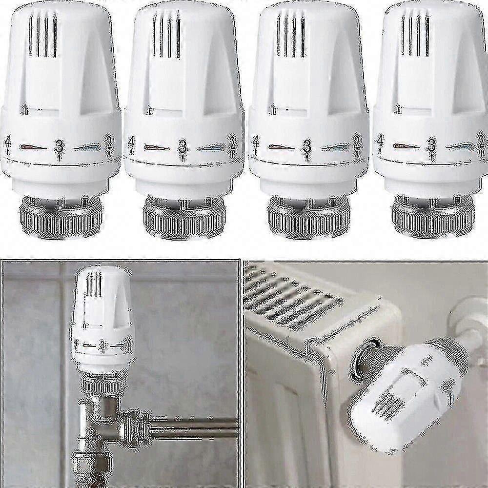 4x Thermostatic Radiator Valve Head M30 x 1.5 High-Quality Heating Control