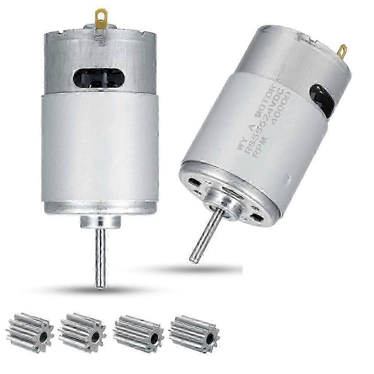 24V nopea sähkömoottori lapsille autoleluilla, 2kpl RS555-moottoreita, max 40000RPM 2P