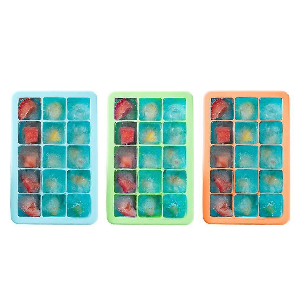 (Pass FDA) Kalar Silicone Ice Cube Tray -20~200 ℃ DIY Ice Mold Square Shape Fruit Ice Cube Maker Bar Kitchen