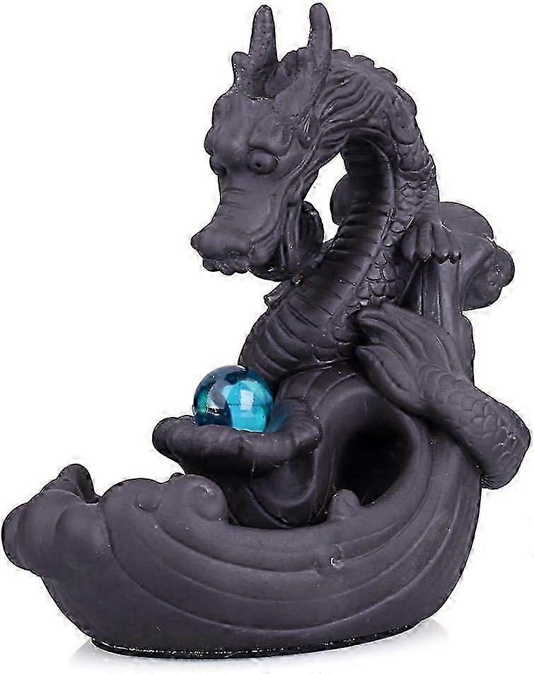 Handmade ceramic dragon incense burner - for home decor