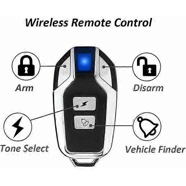 Bicycle and motorcycle alarm, IP55 waterproof, 113dB, 3 levels of volume and 7 levels of sensitivity