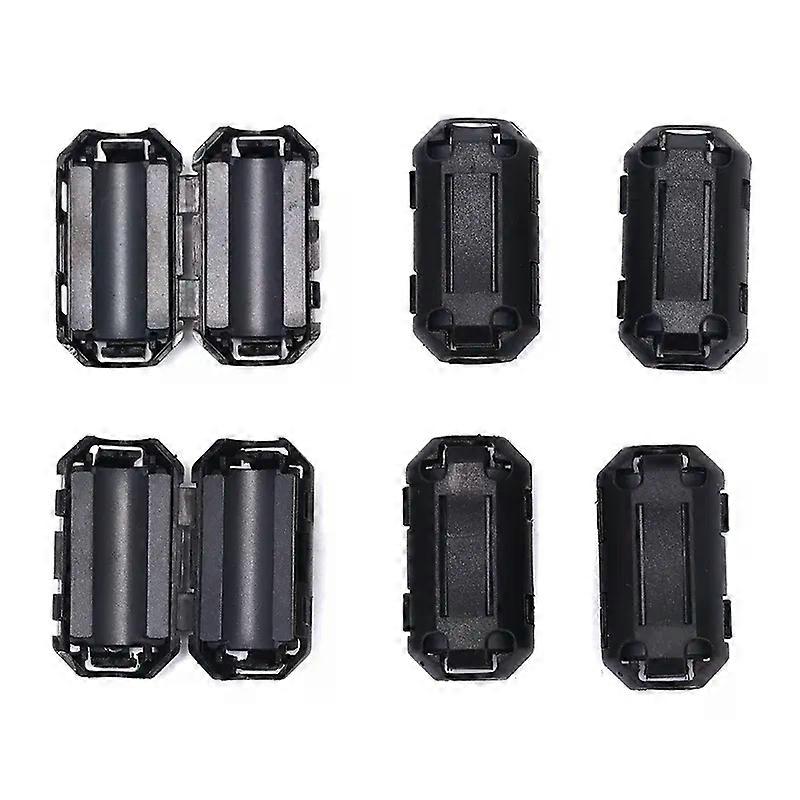6pcs Clip On EMI RFI Noise Ferrite Core Filter for 7mm Cable N3