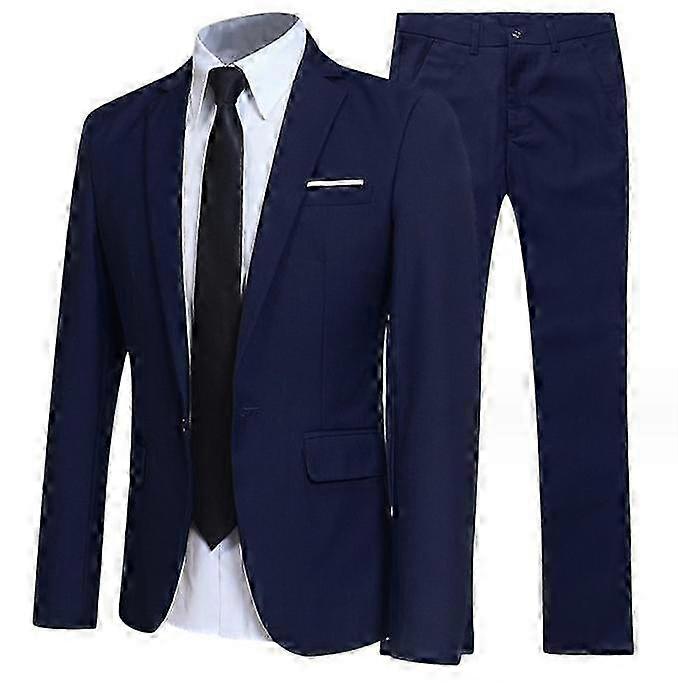 Men's Suit Single-Breasted One Button Center Vent 2 Pieces Slim Fit...