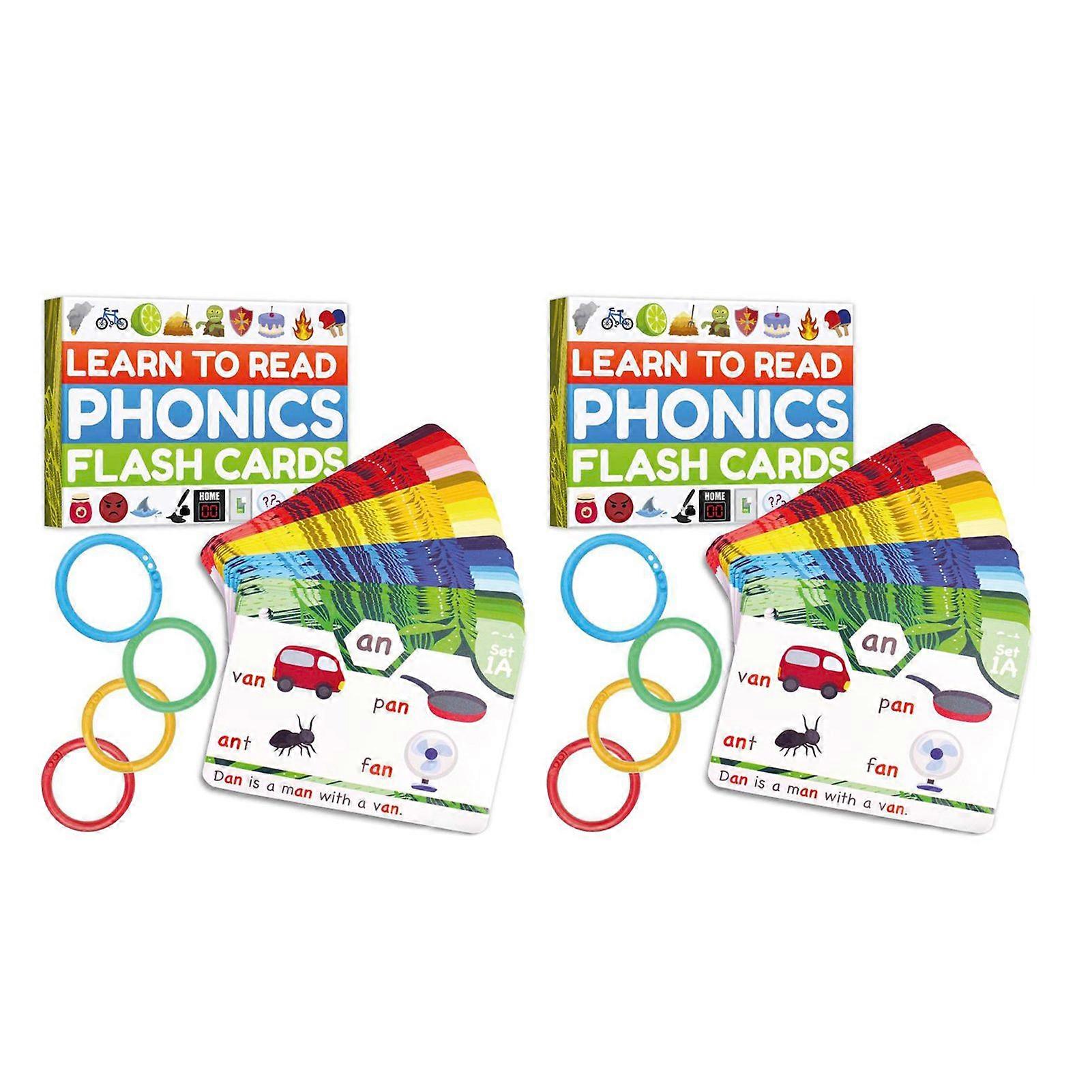 Learn to Read Phonics Flash Cards Vocabulary Building Flashcards Kids Early Learning Words Classroom Teaching Tool