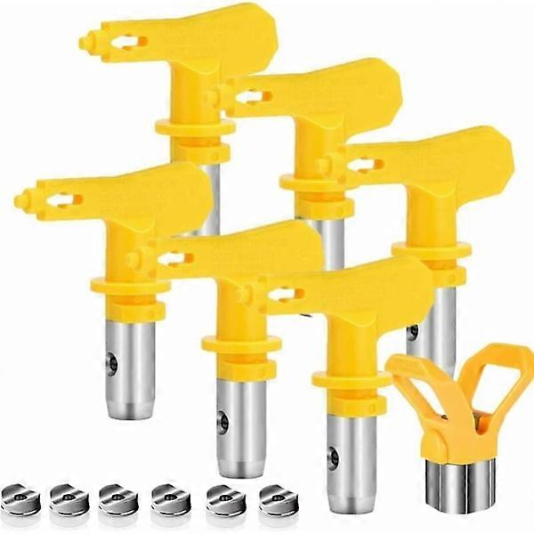 6 pieces Airless Nozzles, Airless Spray Gun Nozzle for High Pressure, painting tool.