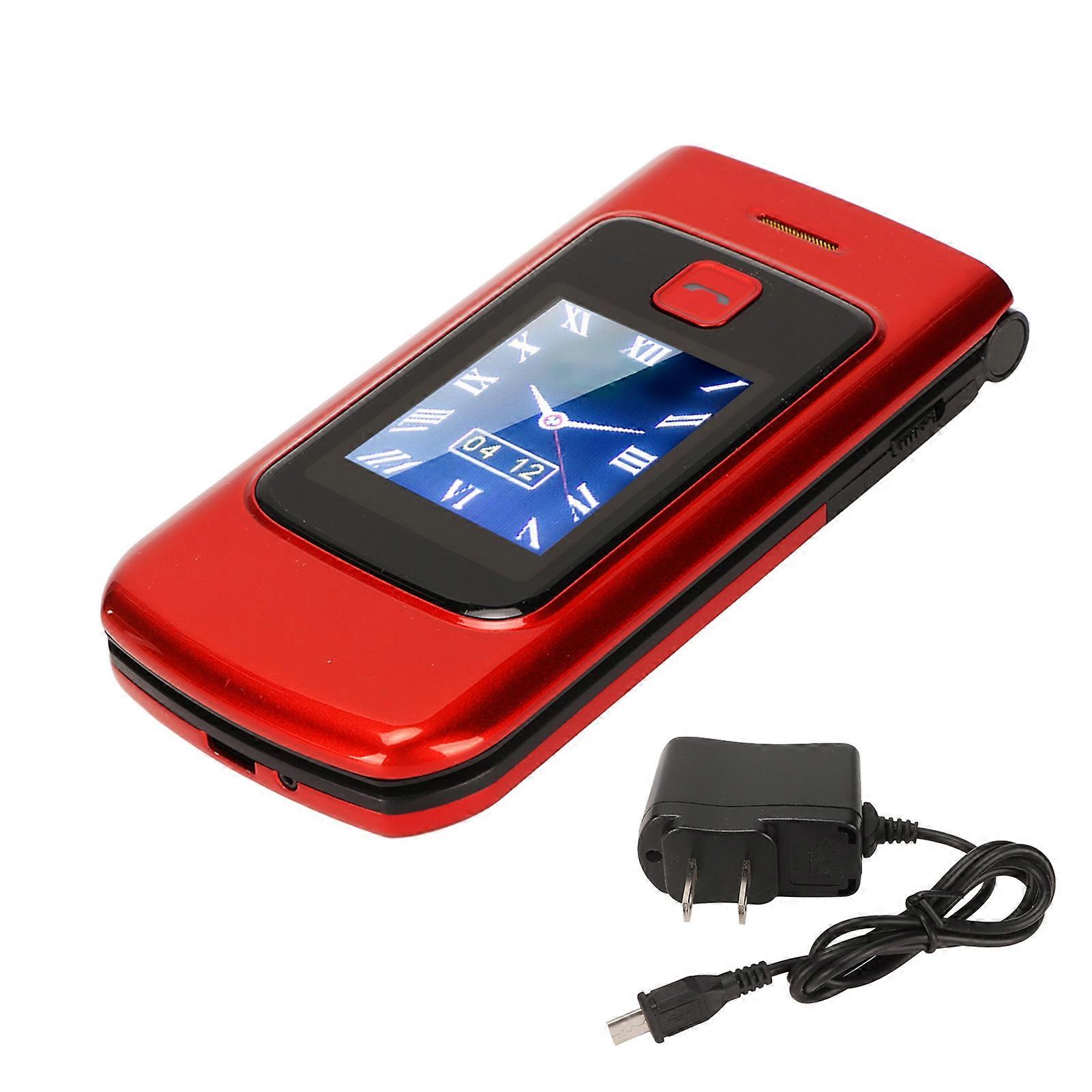 Senior Flip Font Big Screen Loud Sound 2G Mobile Phone with Ultra Long Card Dual Standby 4800mAh