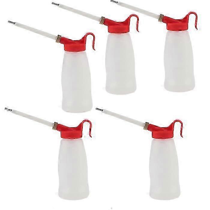 Nozzle Oiler 5pcs Nozzle Oiler 200ml Plastic Sewing Machine Oil Injector Gun Type Tool