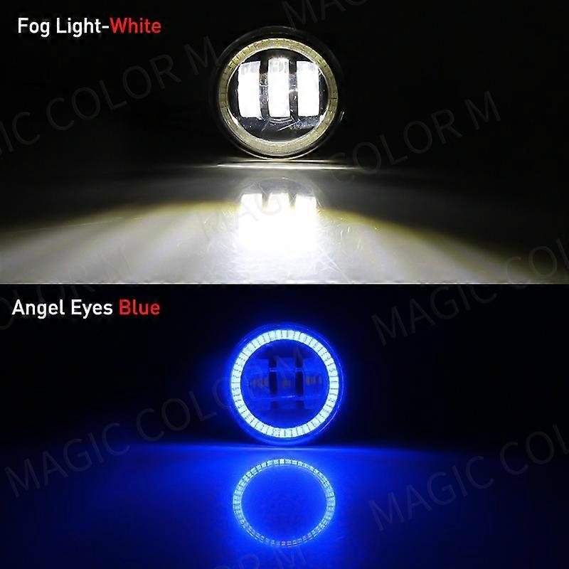 Applicable Angel Eye Fog Light For Ford Focus Fusion Fiesta Ranger C-Max Transit Tourneo EcoSport Edge Car DRL Fog Driving Lamp LED Lens