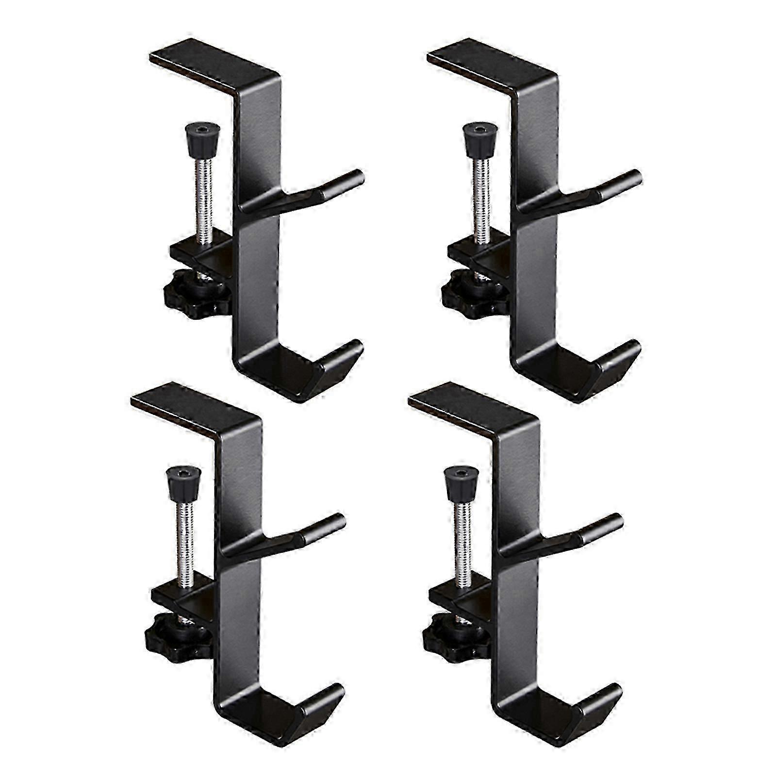 4pcs Clamp-On Utility Hook for Handbags Backpack - Under Table Mount Holder Bag Hanger, Table Organizer for School & Office