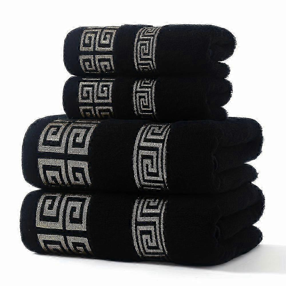 Geometric Pattern Hand Towel: New Style, Soft & Quick-Drying for Home Bathroom Use