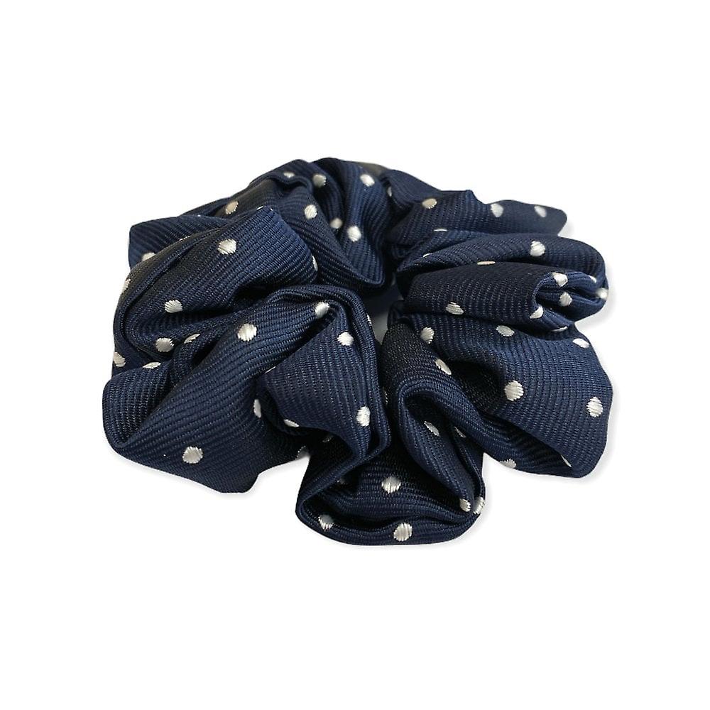 Women's Equetech Polka Dot Hair Scrunchie - Navy/white