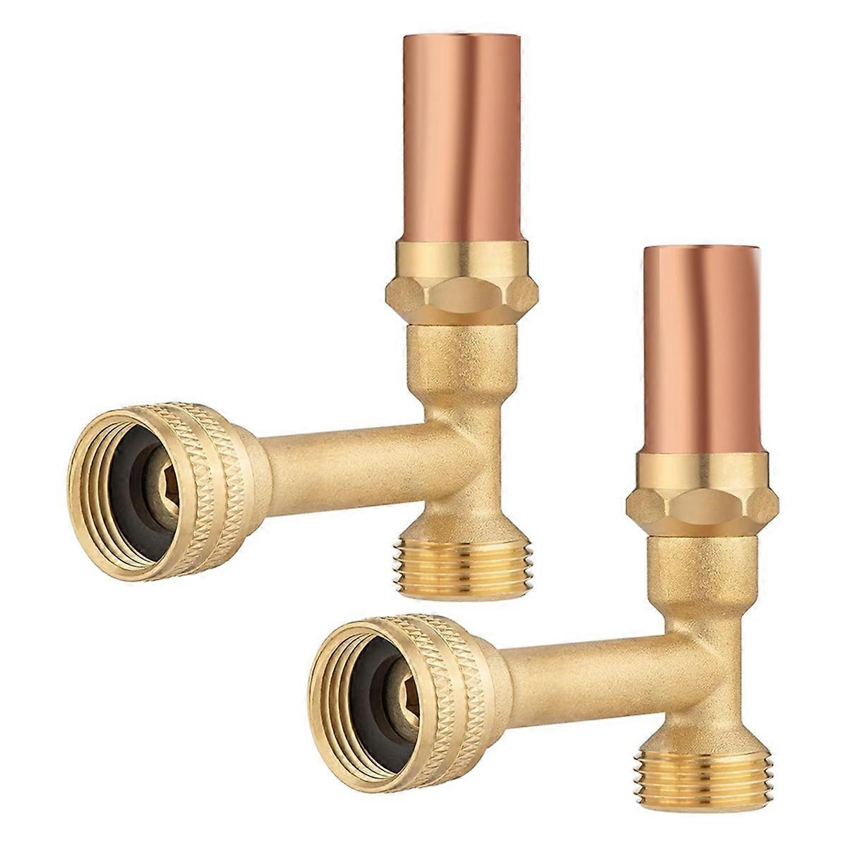(2 Pack) Water Hammer Arrestor for Washing Machine and 3/4 Inch Garden Hose, Copper , Absorb Shock and Reduce Noise